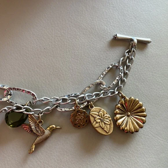 Lucky Brand double chain charm bracelet - Picture 4 of 7